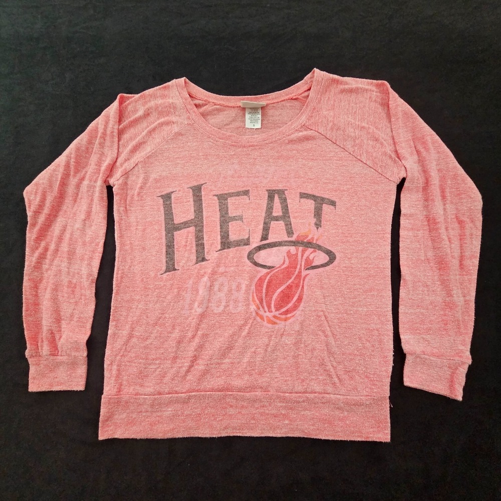 Miami Heat 1988 Red Long Sleeve Tri-Blend T-Shirt Women's S
